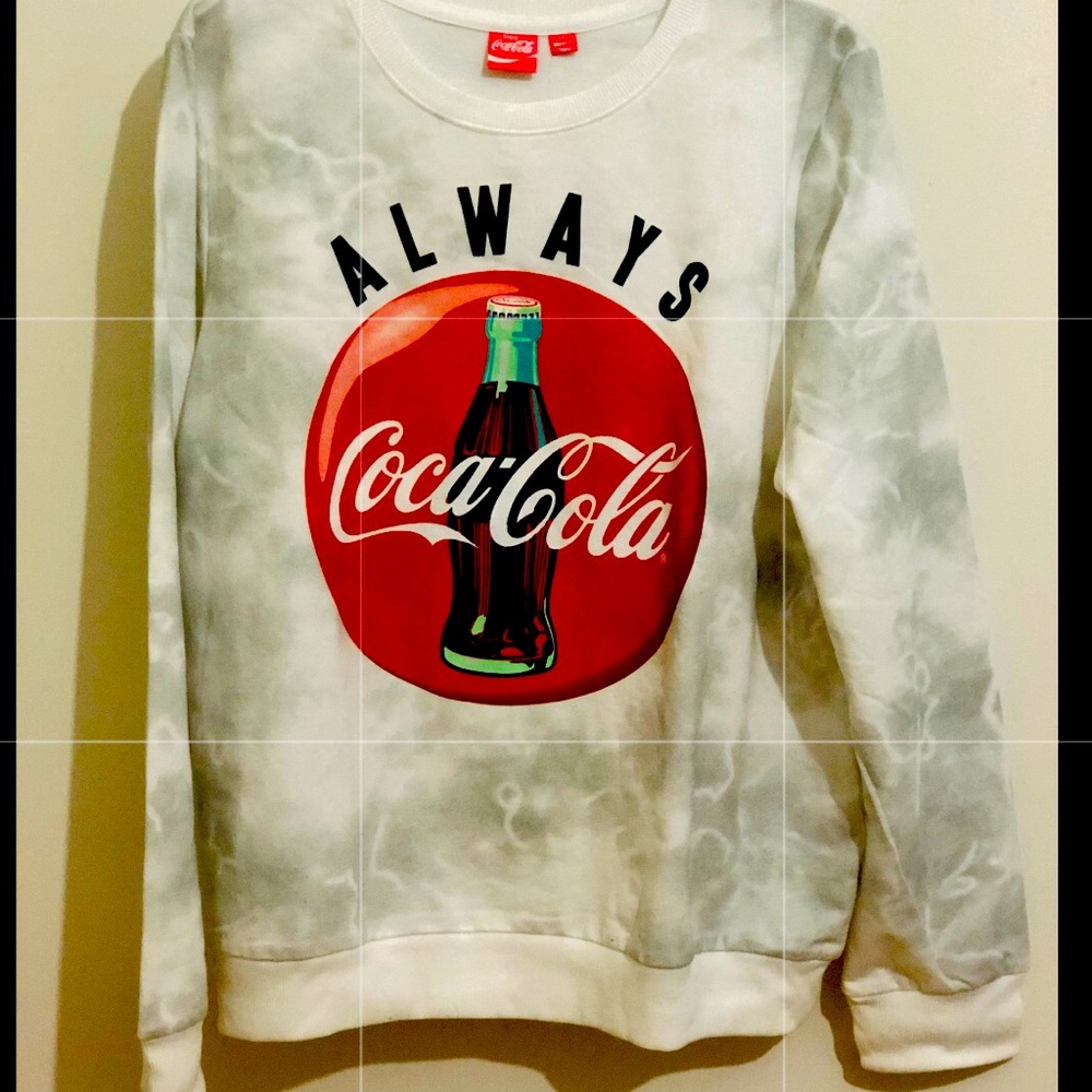 Coca Cola Juniors Womens Tops Tie Dye Sweat
